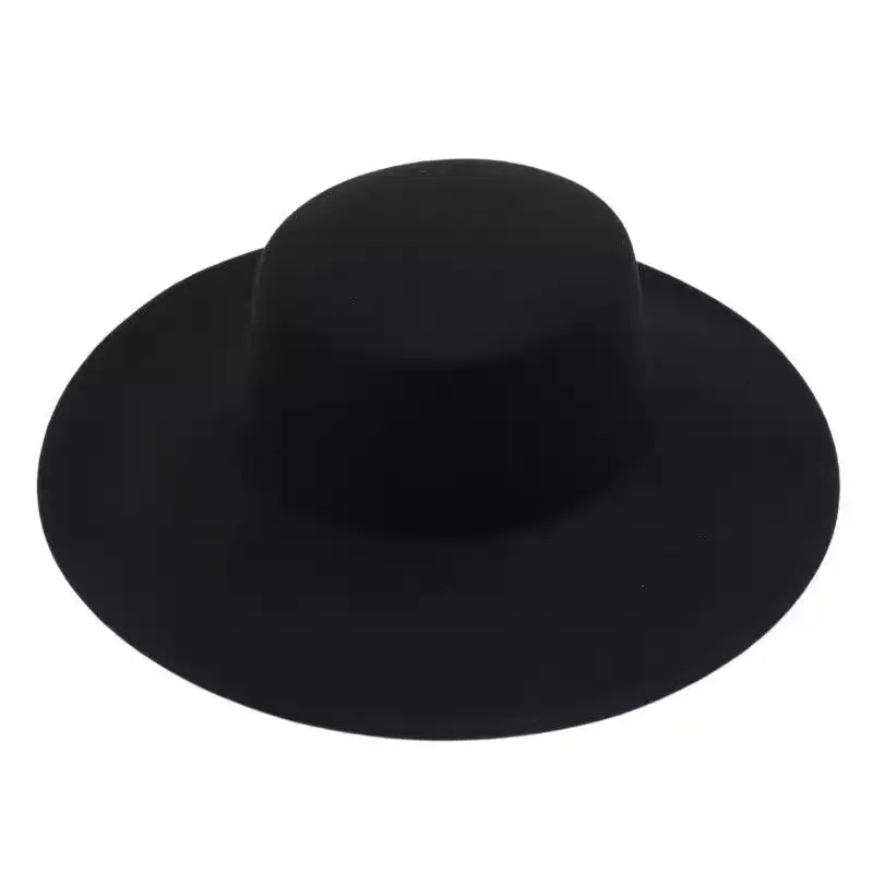 Women's Winter Felt Wide Brim Fedora Hat - Polyester Beret Style French Retro Hepburn-Inspired Cloche Hat for Fall & Winter Bonnets Chic Fashion Accessories