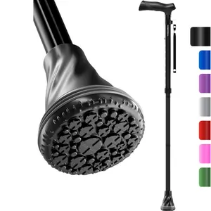 HONEYBULL Walking Cane for Men & Women – Foldable, Adjustable, Lightweight Cane with Air Cushion Tip for Stability & Ergonomic Grip, Heavy Duty Walking Sticks for Seniors