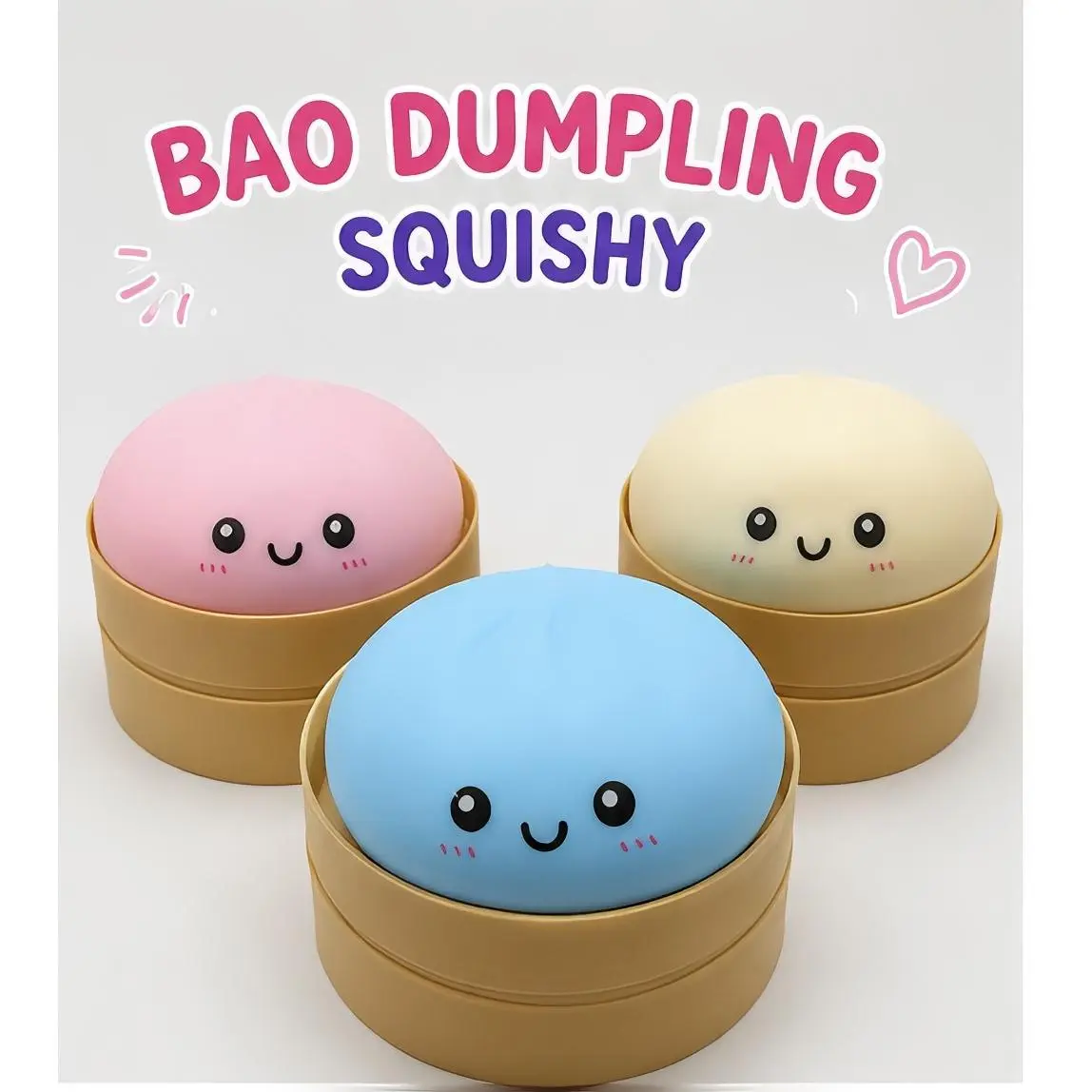 Bao Dumpling Squishies Toys, Foam-Filled Stress Relief Toy with Adorable Design, Perfect for Relaxation and Fun