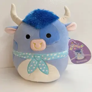 Squishmallows 2026 Easter Squad 8" Bermayeh the Highland Cow Plush Toy