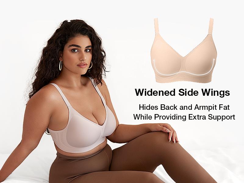 Vertvie Jelly Bras for Women No Underwire Bra Wireless Seamless Full Coverage Bralettes Convertible T Shirt Bras sport bra
