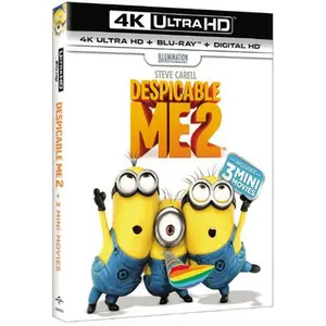 Despicable Me 2  [4K ULTRA HD BLU-RAY MOVIE] With Blu-Ray, 4K Mastering, UV/HD , 2 Pack, Digitally Mastered In HD,