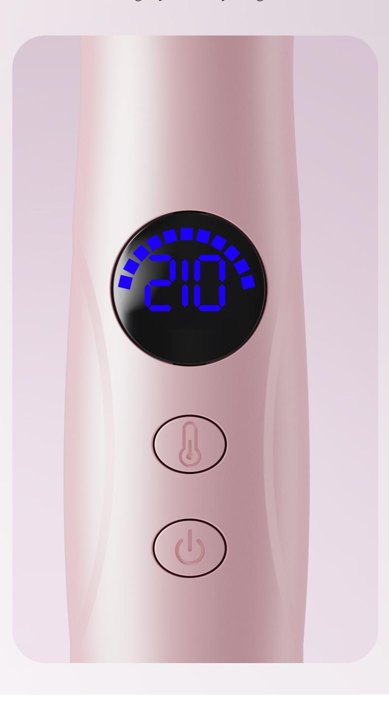 1.5-Inch Ionic Thermal Brush Heated Styling Brush with 11 Adjustable Temperatures (110–210°C) for Daily Smoothing & Light Waves – Suitable for Fine to Medium Hair Textures,WavyBrush, Pink