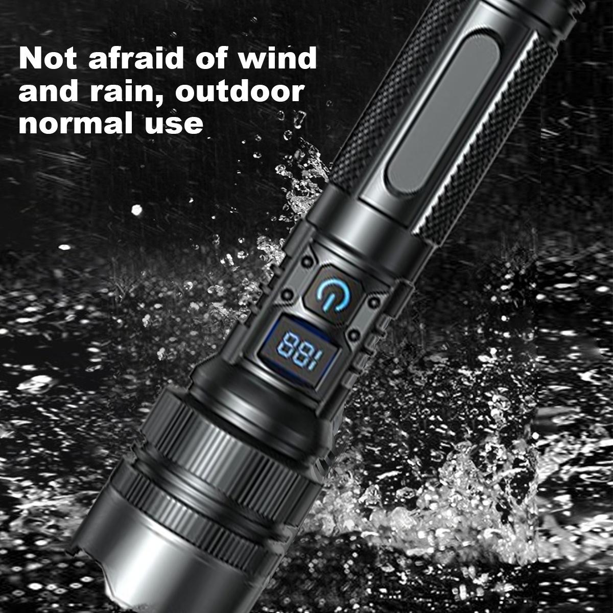 2-in-1  FLASHLIGHT with Charging Phone Function | Super Bright, USB Rechargeable, Zoomable | Camping, Emergency, Fishing Torch light strong light flashlight