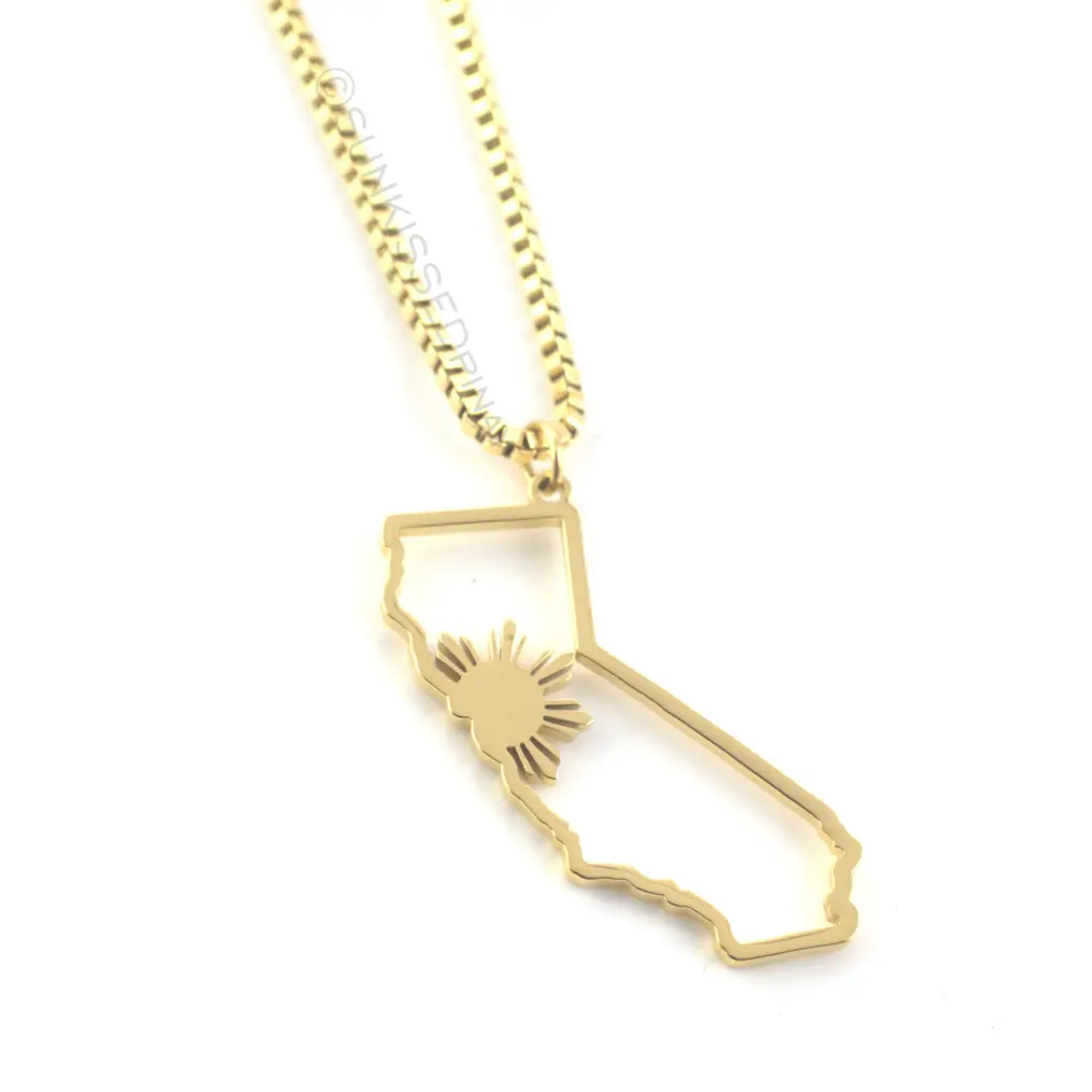 Bay Area Filipino Sun California Necklace - Northern Califoria Pinoy Pride