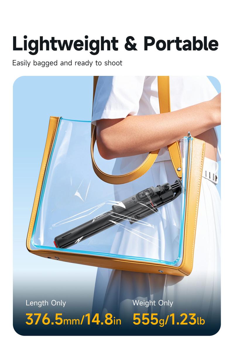 Auto Face Selfie Stick 360° Rotatable Tripod for iPhone One Click Pop Up Gesture Control Handheld Stabilizer Detachable Phone Holder Multifunctional Remote Control 68.9 inches Smartphone Camera Accessories