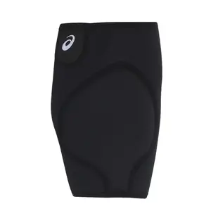 ASICS Mens Snap Down Wrestling Knee Pad Thick Padded Knee Support With Breathable Stretch Mesh For Impact Protection Wrestling Athletic - Black