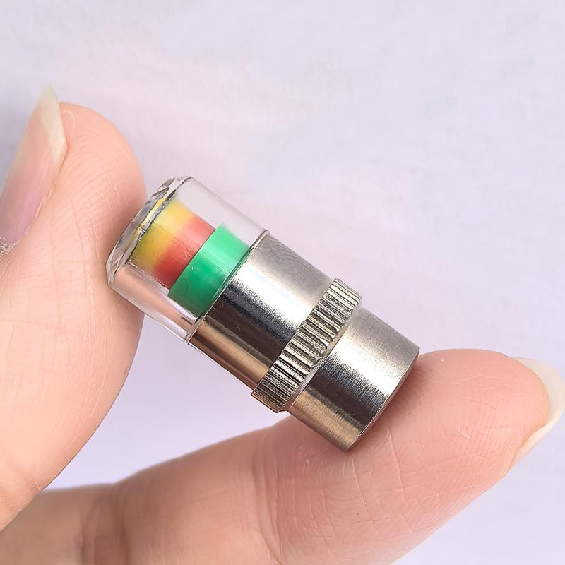 4 PCS Car Tire Pressure Monitor Valve, tire valve stem caps, car tire caps,tire pressure caps,Tire Pressure Monitor Valve Stem Cap for Medium-Sized, Small, Motorbikes, Bicycles