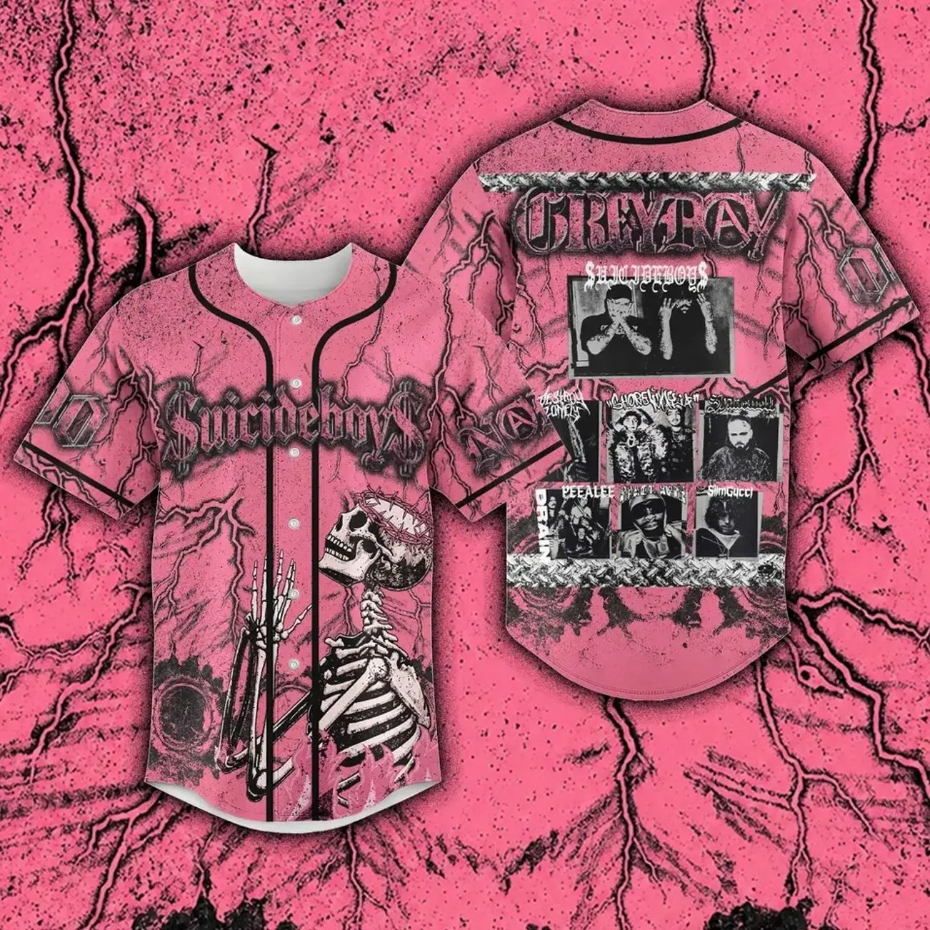 Personalized Greyday G59 2026 Baseball Jersey, Suicideboy Greyday Tour 2026 Merch, Fan Baseball Jersey Shirt
