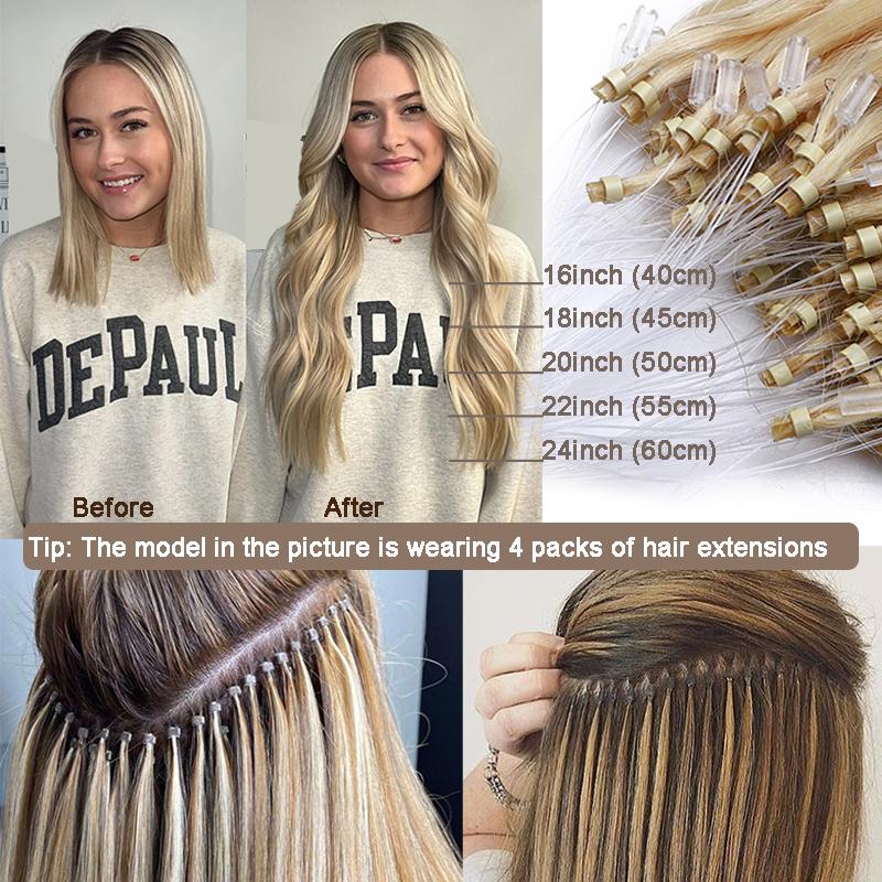 50G 50Strands Micro Loop Hair Extensions Real Human Hair  display picture 2