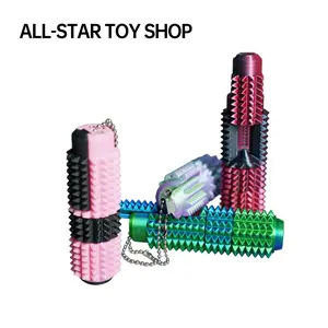 5-in-1 Design for Stress Relief, Button Clicks, Spinners,Portable Stim Tool,Spiky Grippie Stim, 3D Printed ToysPain Stim Fidget, Pocket Mini Fidget Toy for AdultsNovelty Gifts,Grippie stim keychain