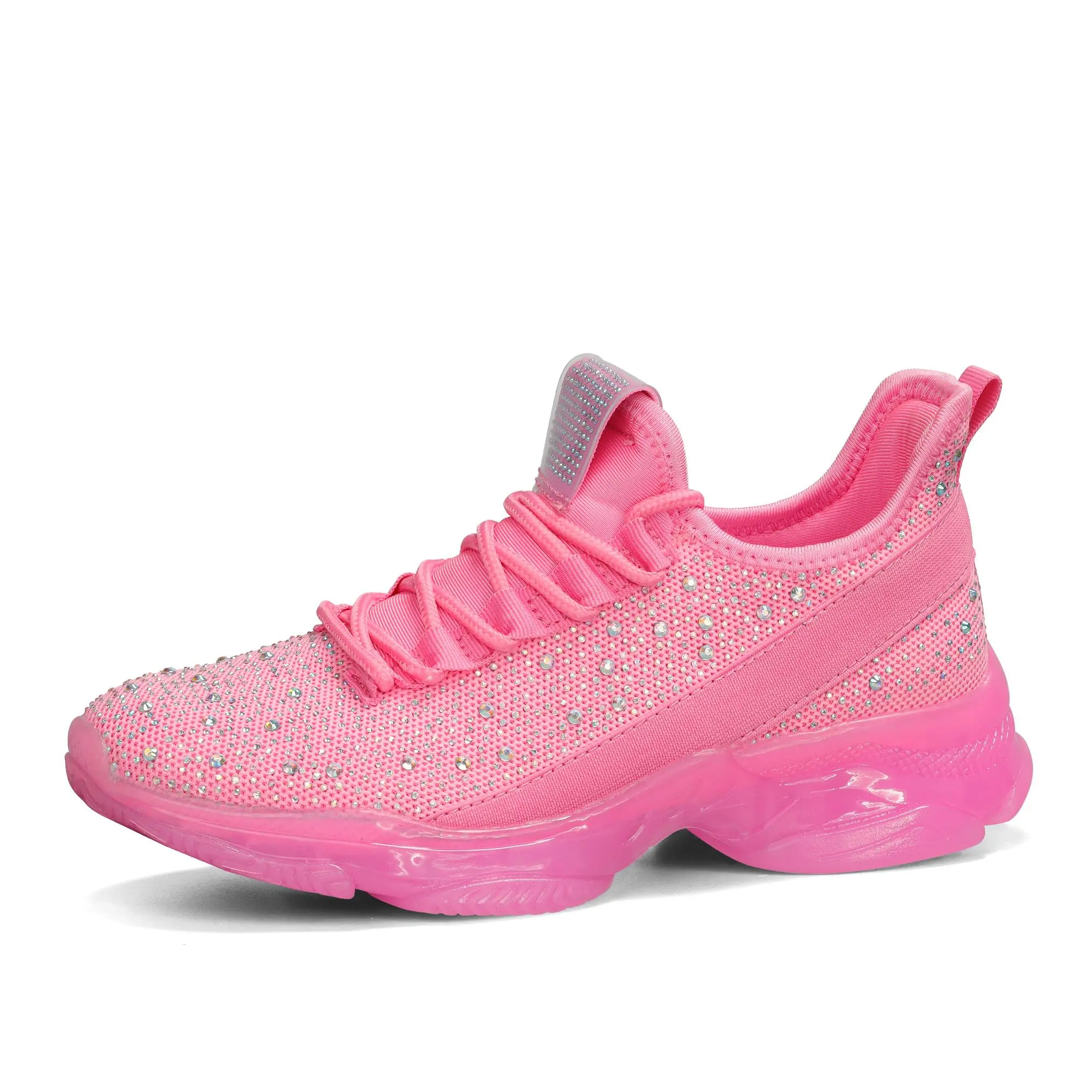 LUCKY STEP Women's Rhinestone Mesh Slip-On Sneakers - Fashion Breathable Sparkle Glitter, Outdoor Mesh, Walking Slide, Memory Foam Footwear for Women, Outdoor Mesh Shoes tiktokshopbacktoschool,back to school,back to school haul