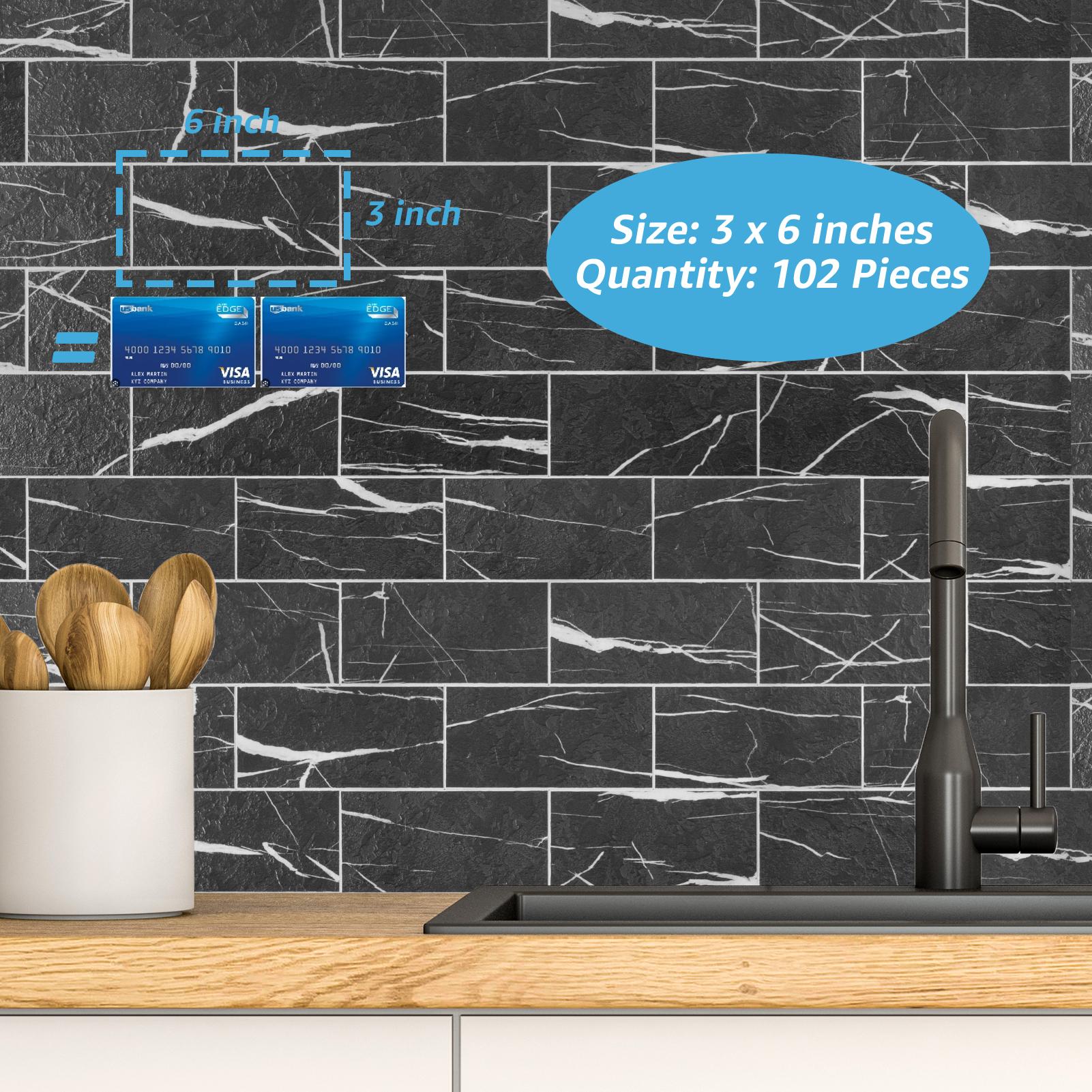 【New】Art3d 3''×6'' Peel & Stick Marble Subway Tiles – 102PCS Stick-On Wall Tile for Kitchen & Bathroom Backsplash, Fireplace Upgrade 【New】Art3d 3''×6'' Peel & Stick Marble Subway Tiles – 102PCS Stick-On Wall Tile for Kitchen & Bathroom Backsplash, Fireplace Upgrade