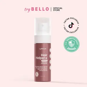 TryBello Hair Helper Spray Plus with Capixyl, Biotin, & Caffeine | US-Made | Non-Oily Formula for Fuller Thicker Looking Hair Growth Treatment | Vegan Cruelty Free Lightweight Non-Greasy Spray