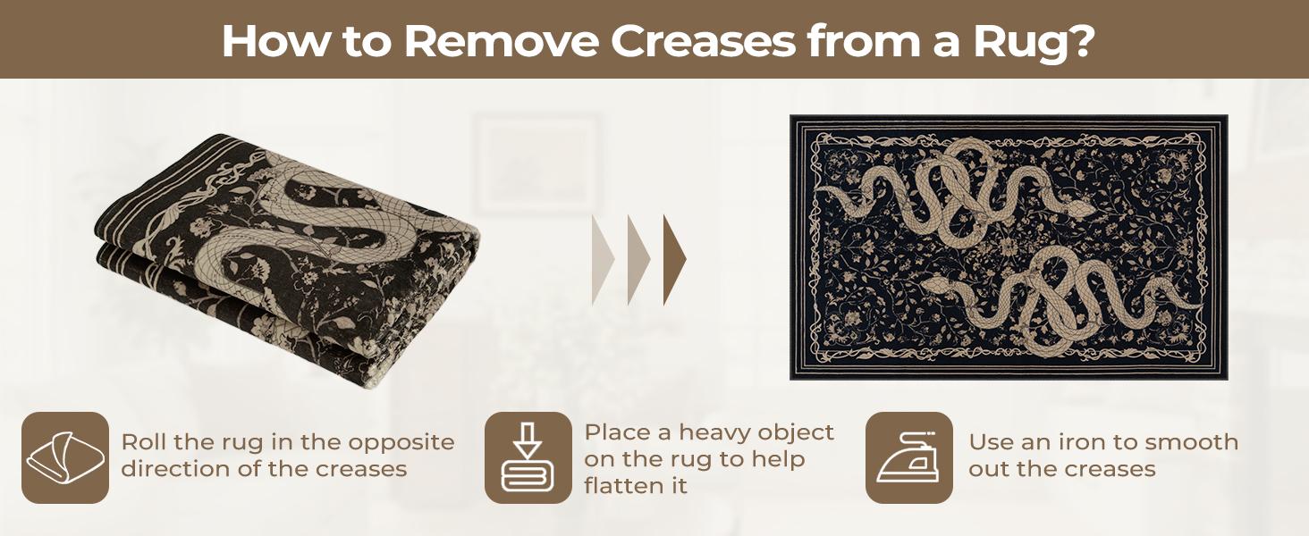 Lahome Washable Area Rug Large Snake Living Room Rugs, Soft Rug for Bedroom, Non-Slip Indoor Carpet for Dining Room Home Office