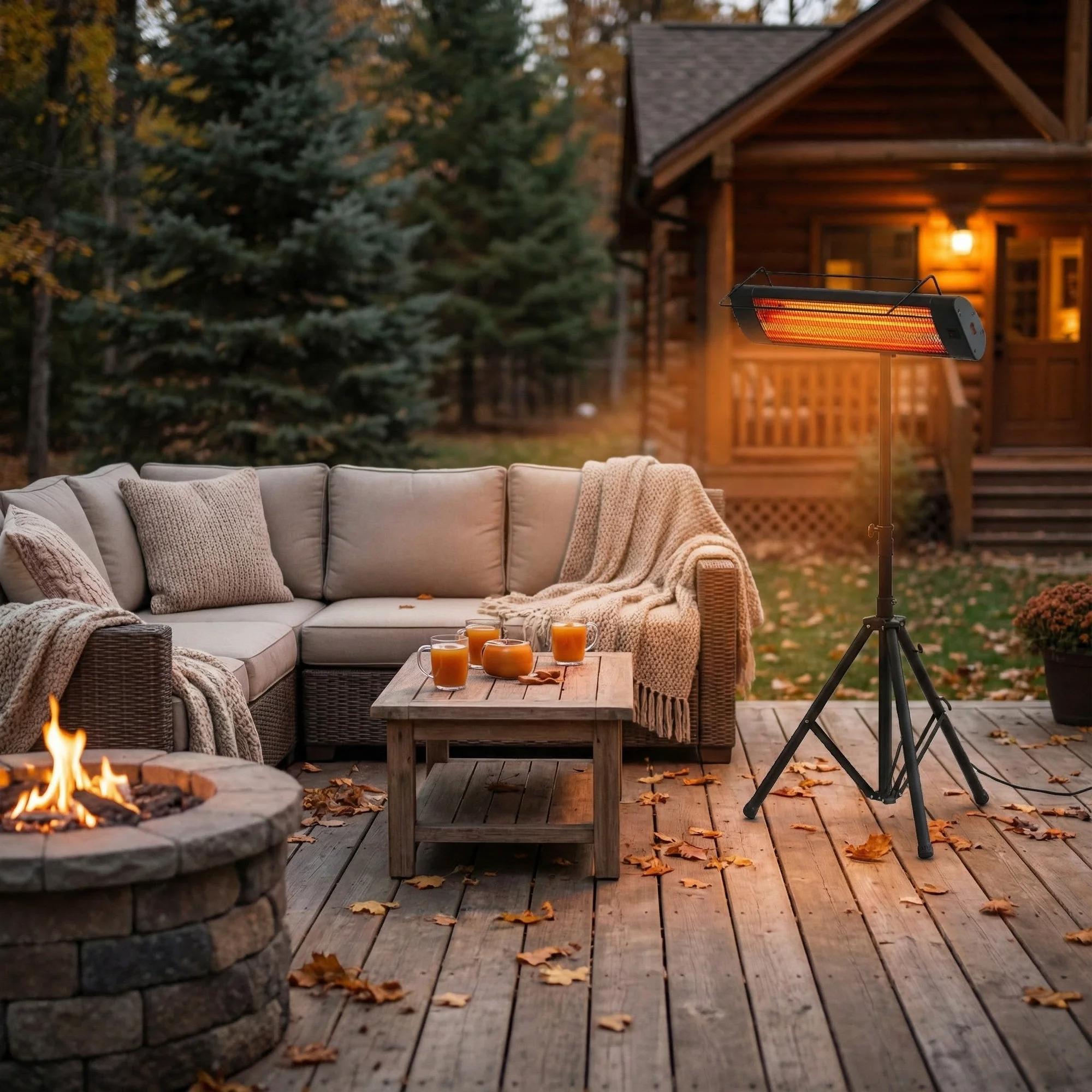 1500W Infrared Heater,3-in-1 Wall,Ceiling,Tripod,Indoor & Outdoor Use,IP65 Waterproof