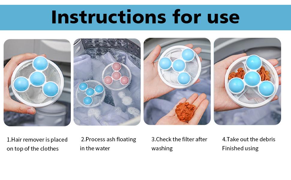 1 Pack Reusable Laundry Hair Filter - Magic Pet Hair Catcher & Lint Remover, Durable for Washing Machine Drain Protection Random color.