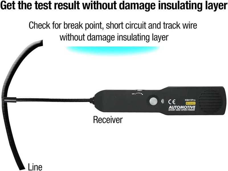 em415Pro broken wire detector tool Automotive car electrical open and short circuit finder tester,Precise line finder for home wall line finding,Wire Repair,tone generator cable line breaker fault finder,DC less than 42V car diagnostics,Halloween Sale