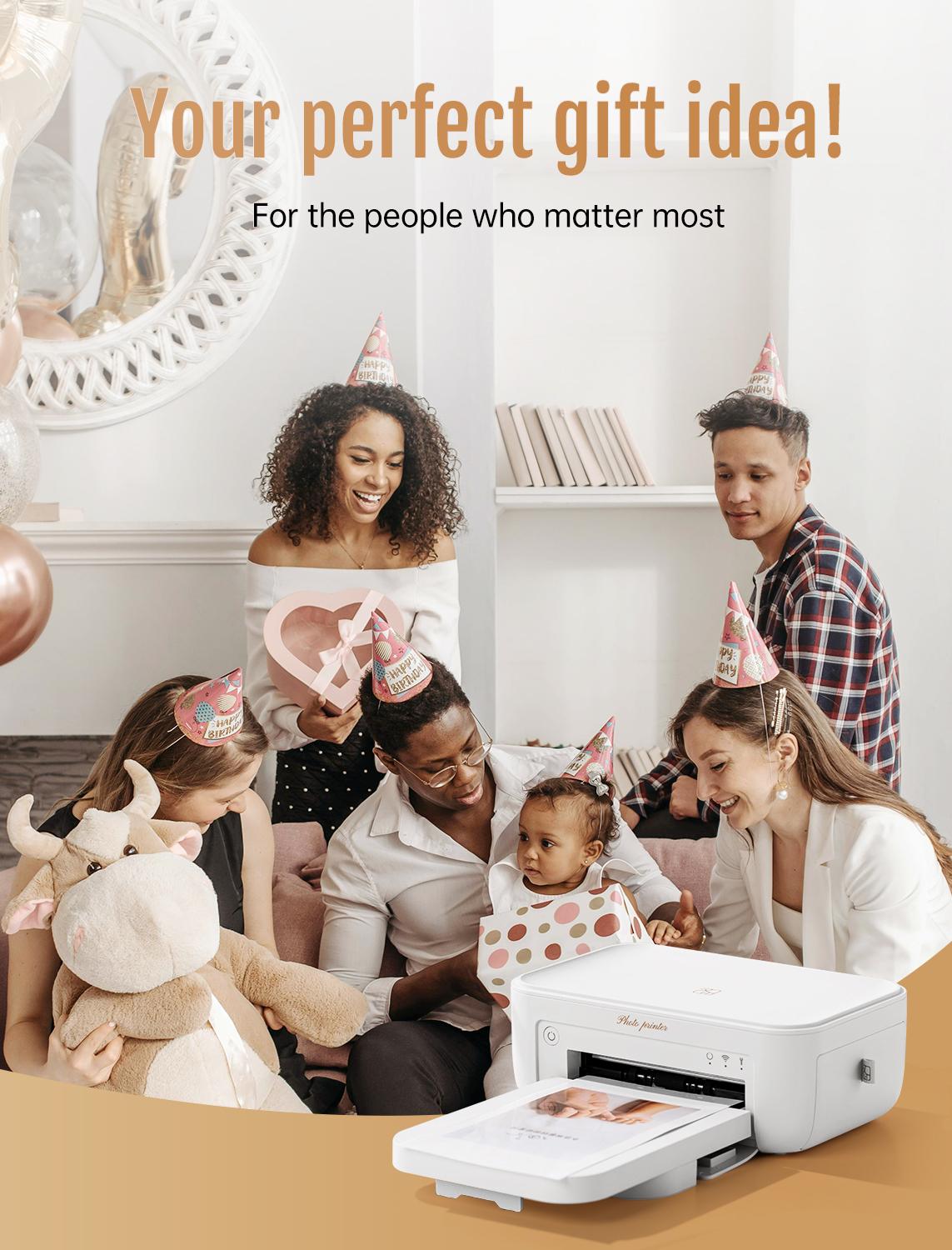 4x6 Desktop Wi-Fi Photo Printer, Dye Sublimation Home Picture Printer, Wireless Color Photo Printing for iPhone & Android, Family Album Ideal Gift for Mom Birthday 4x6 Desktop Wi-Fi Photo Printer, Dye Sublimation Home Picture Printer, Wireless Color Photo Printing for iPhone & Android, Family Album Ideal Gift for Mom Birthday