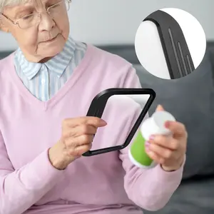 5X Portable Magnifying Glass - Full Page Magnifier for Seniors Book Lovers,Anti-Slip Handheld,Relieve Eye Strain,for Reading Small Prints, Low Vision