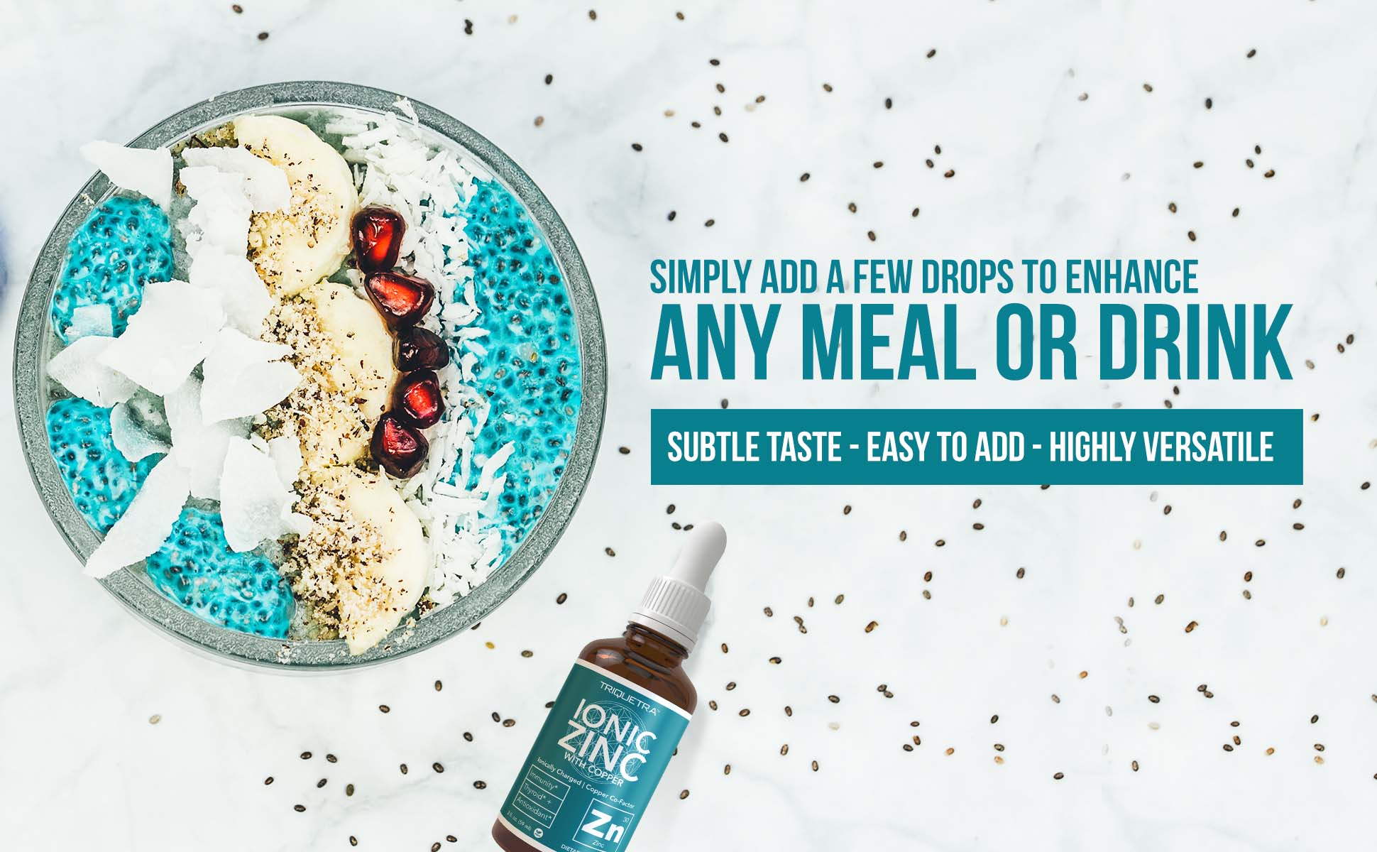 Ionic Zinc Plus Copper Liquid Concentrate | 240 Servings – Vegan, Supports Immunity, Brain & Thyroid – 2 oz. Supplement Essential