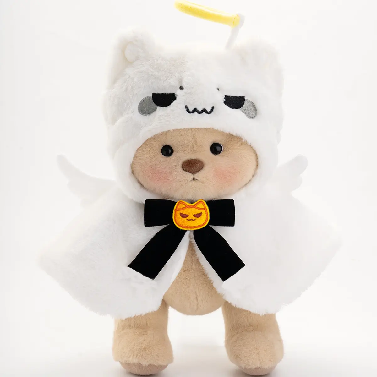 GETAHUG Handmade Jointed Teddy Bear with Halloween Ghost Cape, Stuffed Plushies Gift for Toys & Hobbies Enthusiasts