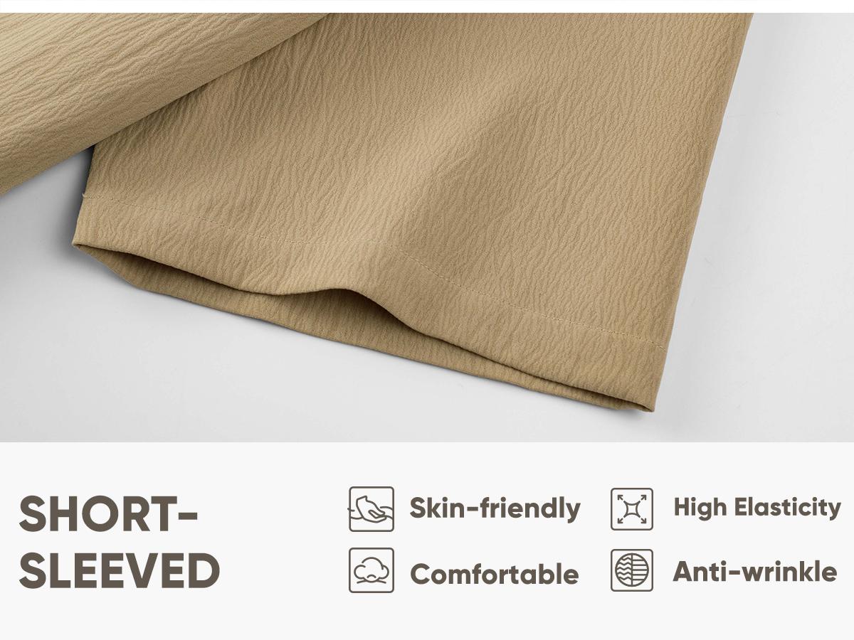 JMIERR Mens 2 Piece Short Sets Short Sleeve Shirts and Shorts Summer Beach Vacation Texture Outfits