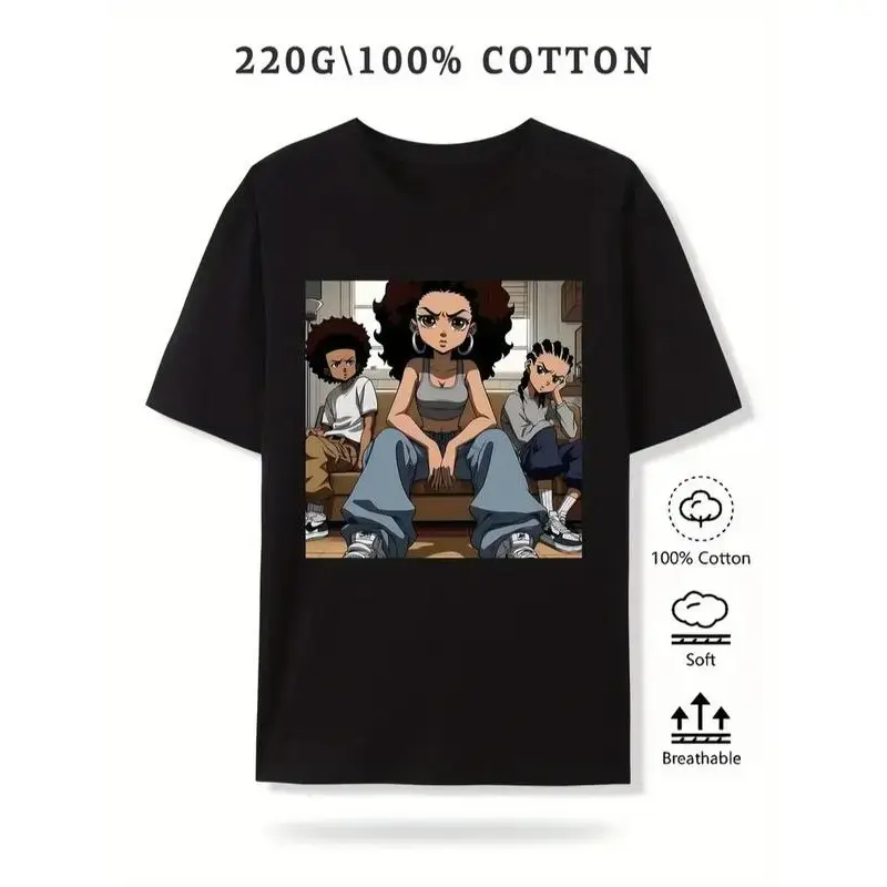 The Boondocks T-Shirt, The Boondocks Riley Freeman Cartoon Character Sweatshirt Hoodie, Anime Shirt, TV Series Shirt,  Gift for Him, Gift for Her