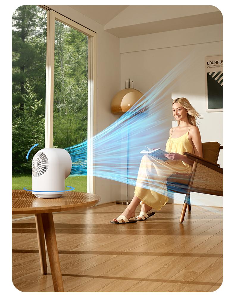 Aecooly Touch Control Desk Fan, 100 Speeds Quiet Bedroom Digital Display 8000mAh 3 Oscillation Angles Battery Powered Small Desktop Table Fan for Bedroom, Bedside, Office, Travel ,Summervibes, dealsforyoudays