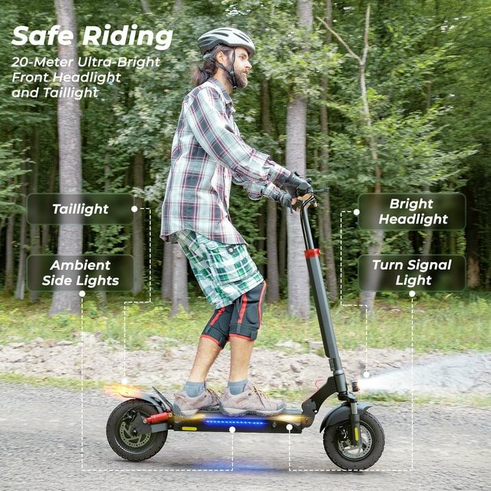 【Christmas Gifts】Powerful Off-Road Folding Electric Scooter, 2000W /1000W Motor, 38 MPH/28 Top Speed,50/43 Miles Long Range, 10"/11 Off Road Pneumatic Tires, Double Braking Systems, with APP, Storage Bag, 330LBS Max Load