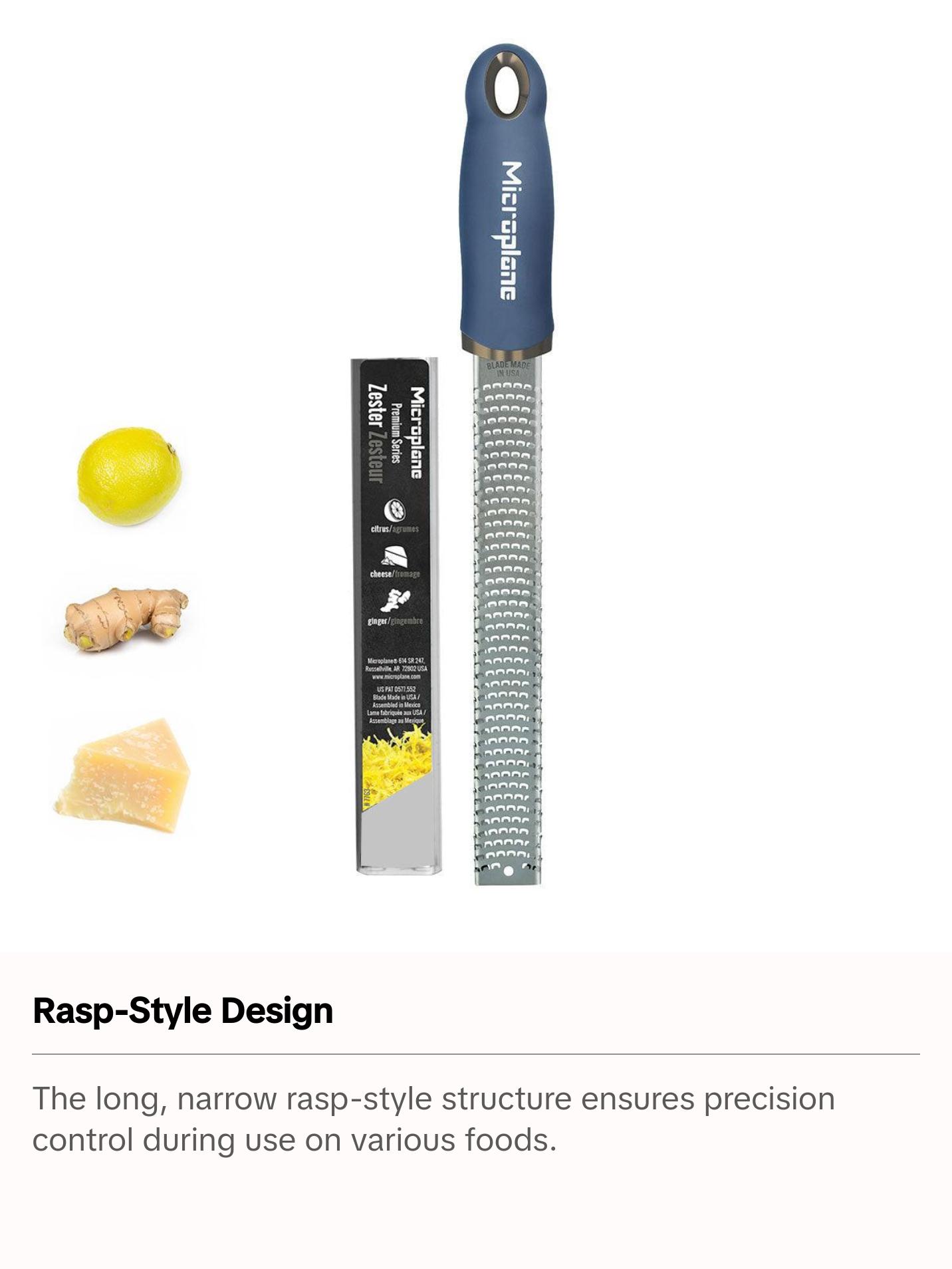 Microplane, Premium Classic Citrus Zester – Urban Colors Edition, Rasp-Style Stainless Steel Grater for Citrus, Cheese & More