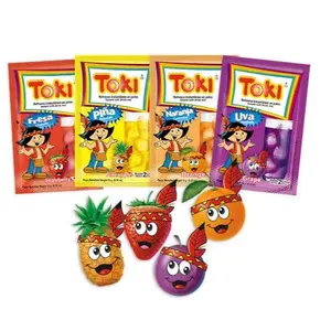 1 pack of TOKI 24 units/sobres, Flavor: UVA,FRESA,NARANJA Y PIÑA