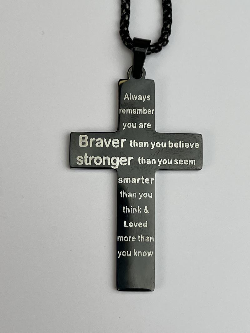 AGICEA Cross Necklace for Teen Boys & Men – Gift for Son, Boyfriend, or Husband – Graduation, Birthday, Christmas, Valentine’s Day, Easter, Confirmation