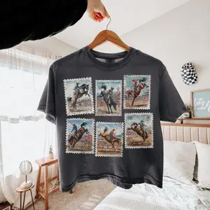 Comfort Colors Rodeo Tshirt, Bucking Horse Western Cowboy Shirt, Vintage Rodeo Stamp Tee,Country Cowgirl Outfit, Rustic Western Gift