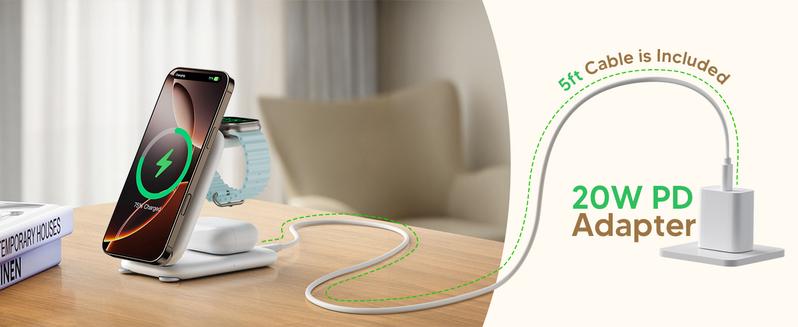 【Valentine's Day Gift】PaktVault 2025 Traveling Fast Wireless Charging Station for Apple Devices, Magnetic 3 in 1 Travel MagSafe Charger Stand for iPhone 16 15 14 13 12 Pro Max Plus, Apple Watch& Air pods 4 3 2 Pro 【Valentine's Day Gift】PaktVault 2025 Traveling Fast Wireless Charging Station for Apple Devices, Magnetic 3 in 1 Travel MagSafe Charger Stand for iPhone 16 15 14 13 12 Pro Max Plus, Apple Watch& Air pods 4 3 2 Pro