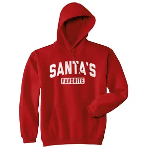Santas Favorite Unisex Hoodie Funny Sarcastic Christmas Hooded Sweatshirt Unisex Vintage Fashion Hoodies Christmas Hoodie Novelty Sweatshirt Red -