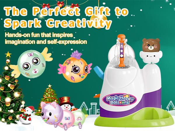 [Valentine’s Day Gift for Kids] Balloon Animals Kit with Pump, Funny Balloons Inflator Toy, DIY Sticky Balloon with Pump, Squishy Balloons Maker, Magic Sticky Balls Making Craft Kit for Girls Boys