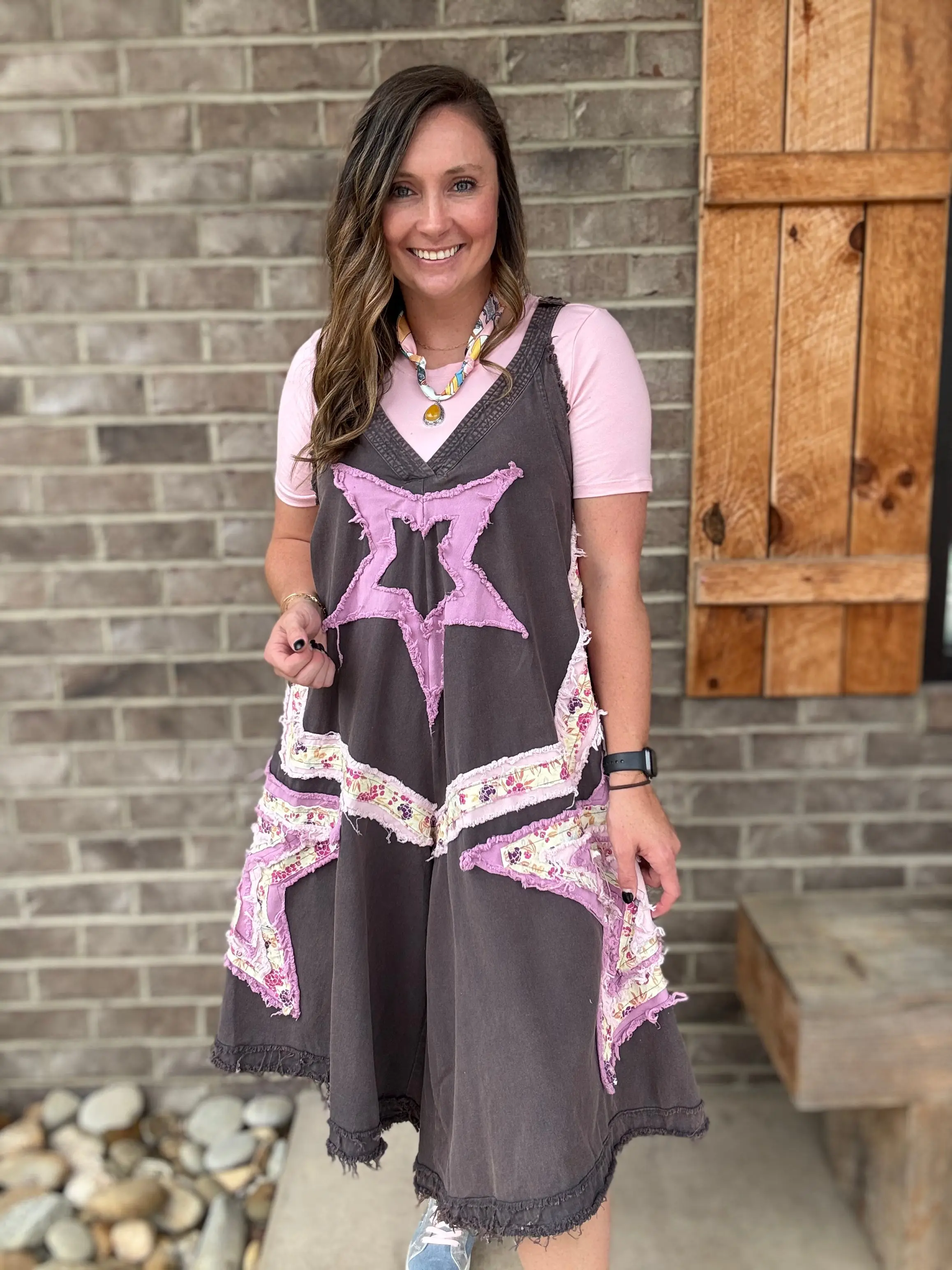 Charcoal Star Patchwork Jumper by BlueVelvet