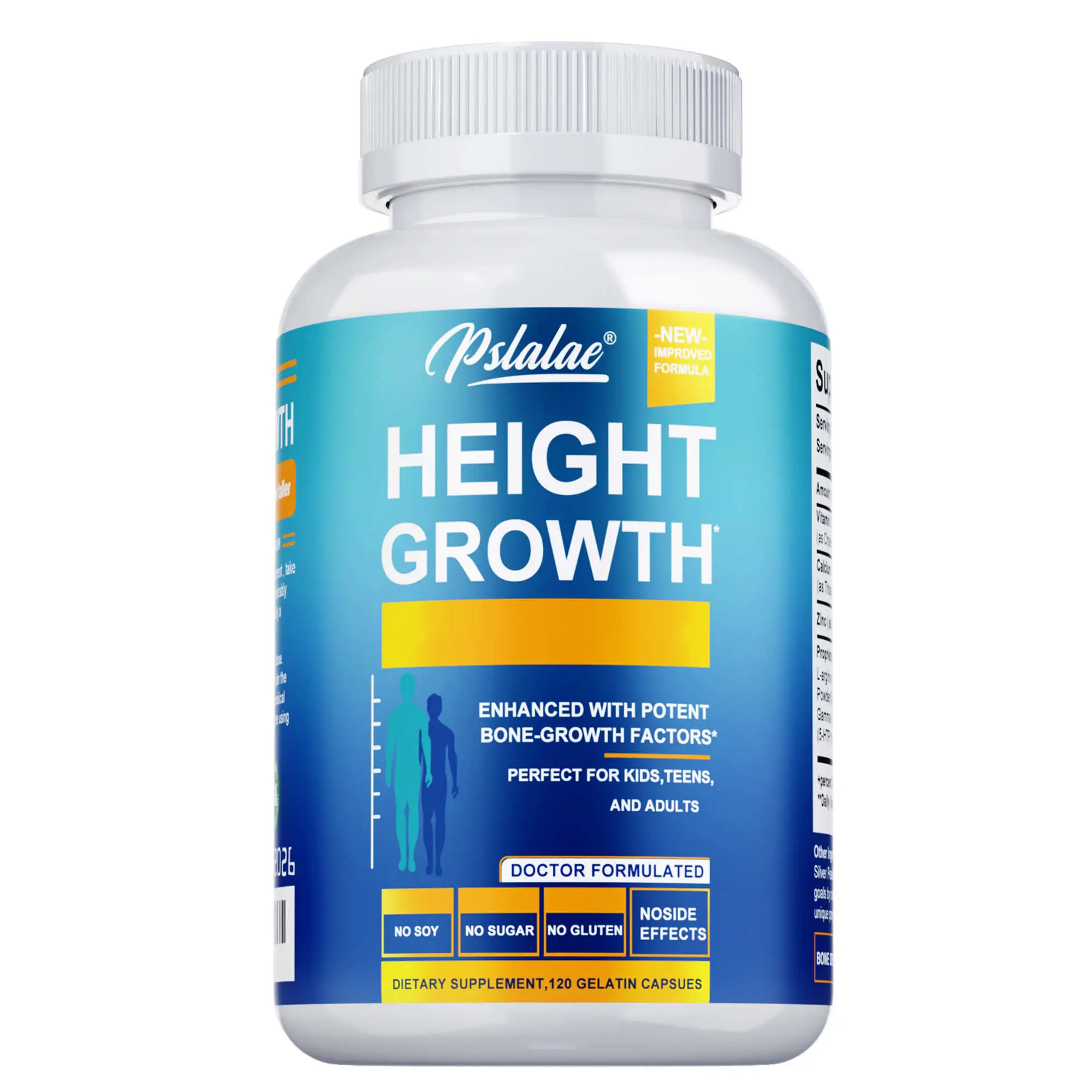 Pslalae Blended Vitamins and Minerals Edible Dietary Supplement - 120 Capsules with Zinc, Calcium, Spinach, Vitamin D3 for Men and Women Nutritional Support, Blended Vitamins And Minerals Supplements