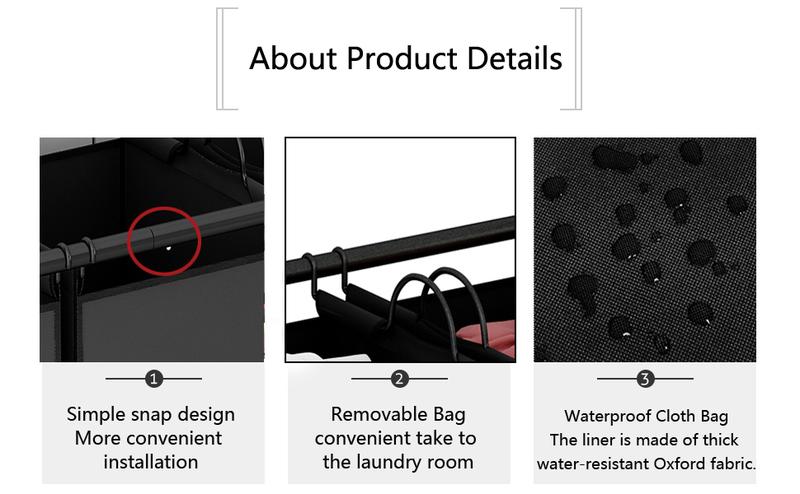 2-3 Bags Laundry Basket Sorter Laundry Hamper Cart with Heavy Duty Rolling Lockable Wheels and Removable Bags Organizer Storage House Organizer【A001】 Deals For You Days