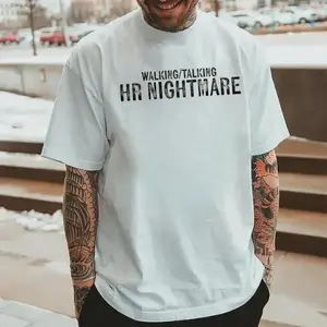 Hilarious Workplace Humor Shirt Featuring Walking Talking HR Nightmare for Office Workers Blue Collar Men and Dad Joke Gift