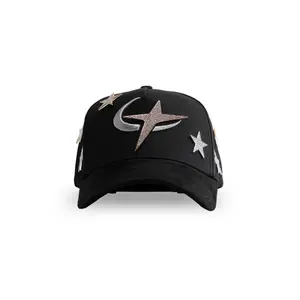 Barbas Hats x CT Galaxy Premium Streetwear Snapback – Black Adjustable Unisex Hat for Men & Women Featuring Star-Inspired Embellishments and a Bold Cosmic Urban Design