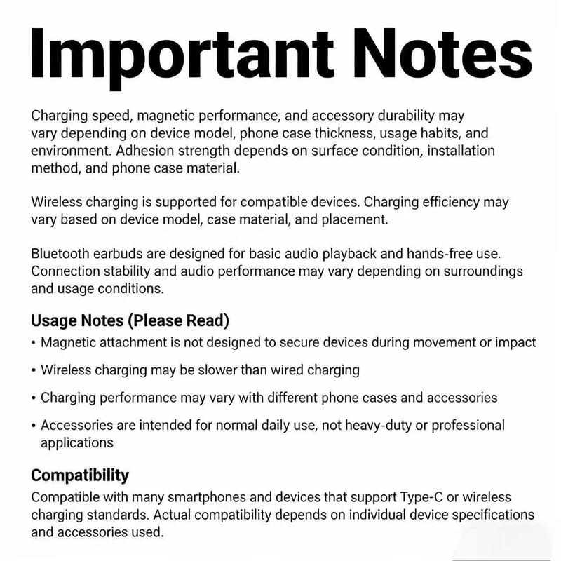 2026Upgraded 6-in-1 Magnetic Charging & Audio Kit– 10,000 mAh Mag Power Bank + Wireless Charger & Type-C & Lightning Cables, Enhanced Magnetic Ring, All-in-One Travel Set for Android & iOS Devices,Essential school set-Back to school season,valentine gifts