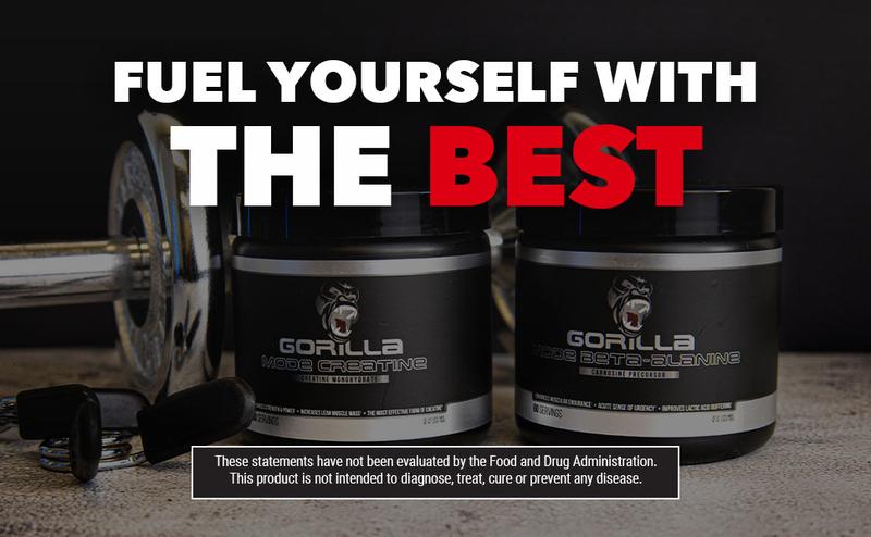 Gorilla Mode Beta-Alanine – Carnosine Precursor, Enhanced Muscular Endurance -  3.2 Grams per Servings - Unflavored (60 Servings)