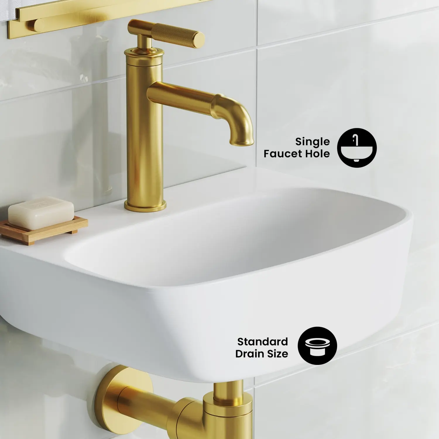 Modern Ceramic Countertop Basin Bathroom Sink, Rectangular Countertop Basin, Suitable For Home And Hotel Bathrooms.