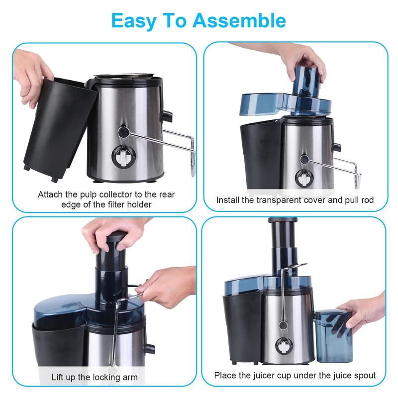 3" Feed Chute for Whole Fruits and Veg ,800W Home Use Multi-function Electric Juicer with , Centrifugal Juicer with 30 oz. Juice Jug, Easy to Clean,BPA-Free   blender