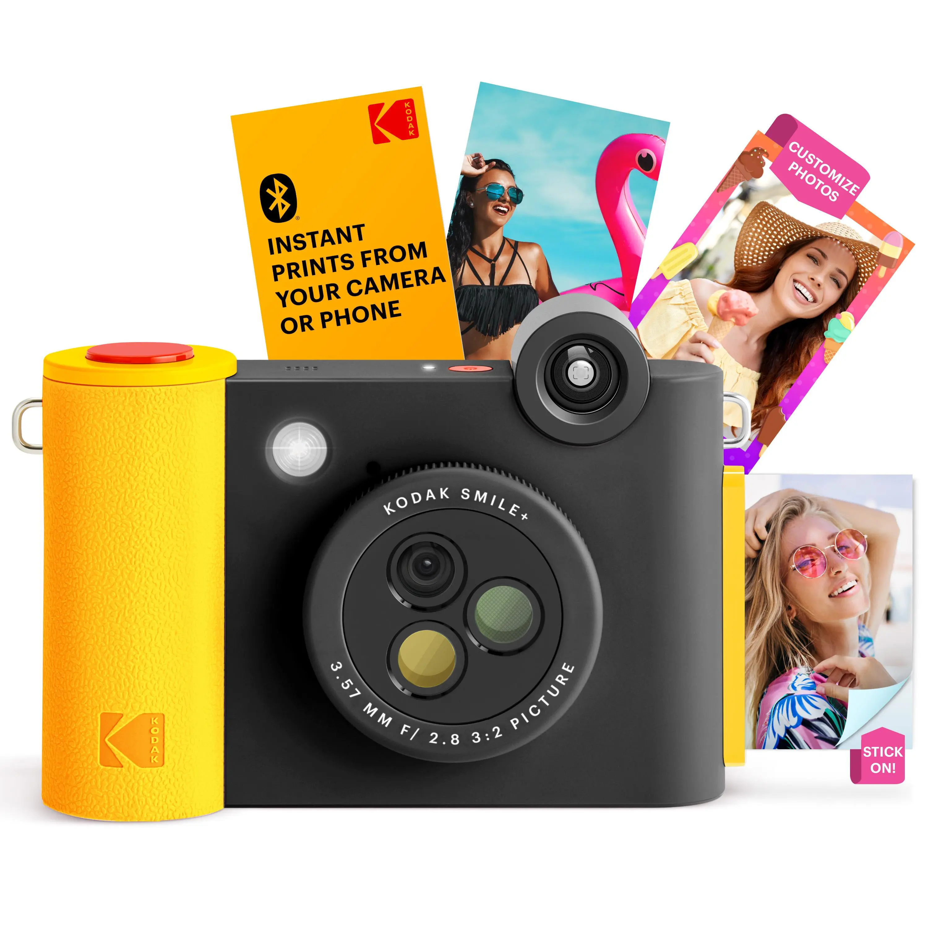 Kodak Smile+ Wireless 2x3 Digital Instant Print Pocket Camera - Portable Rechargeable Plastic Camera with Effect Lenses, Zink Technology, Automatic Function, USB Compatibility & Included Batteries, Picture, Bluetooth