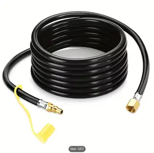 12-Foot RV Quick Connect Propane Hose For Portable Fire Pit, Camp Chef Explorer, Outland Living Fire Bowl, Camping Grill And More