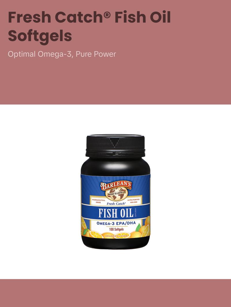 Fresh Catch® Fish Oil Softgels  - Orange Flavor Healthcare Fitness