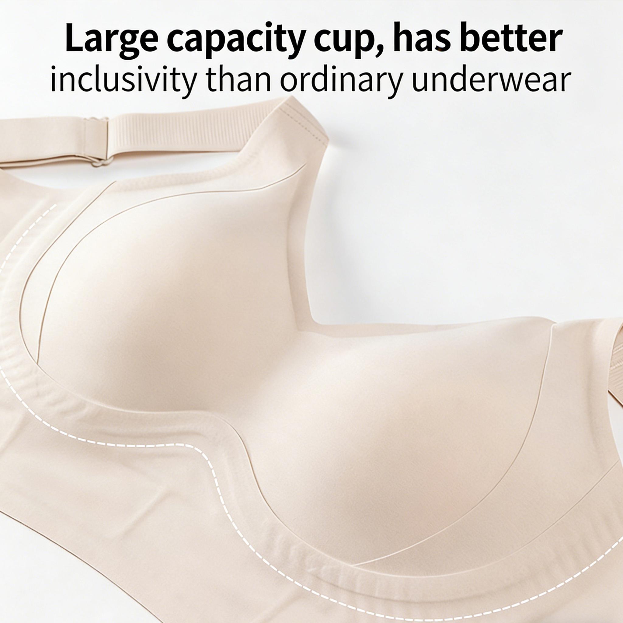 NOVIMA New Plus Size Bra for Women,B-FCups,Wirefree Full Coverage Comfort Slimming Anti-Sagging with 7-Row Hook Strong Support & Push Up second skin wear comfortable breathable mesh cup
